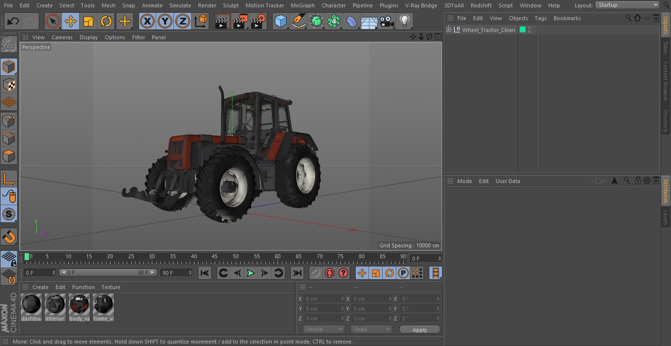 Wheel Tractor Clean 3D model