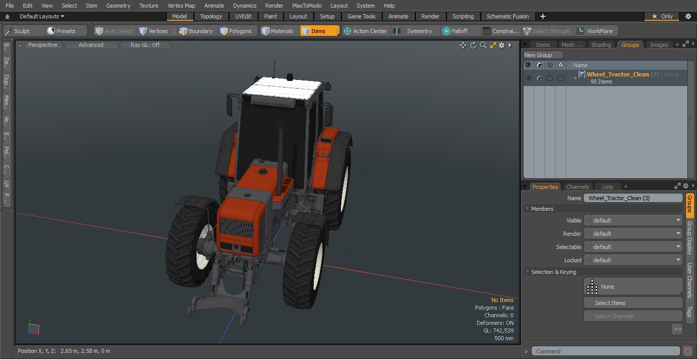 Wheel Tractor Clean 3D model