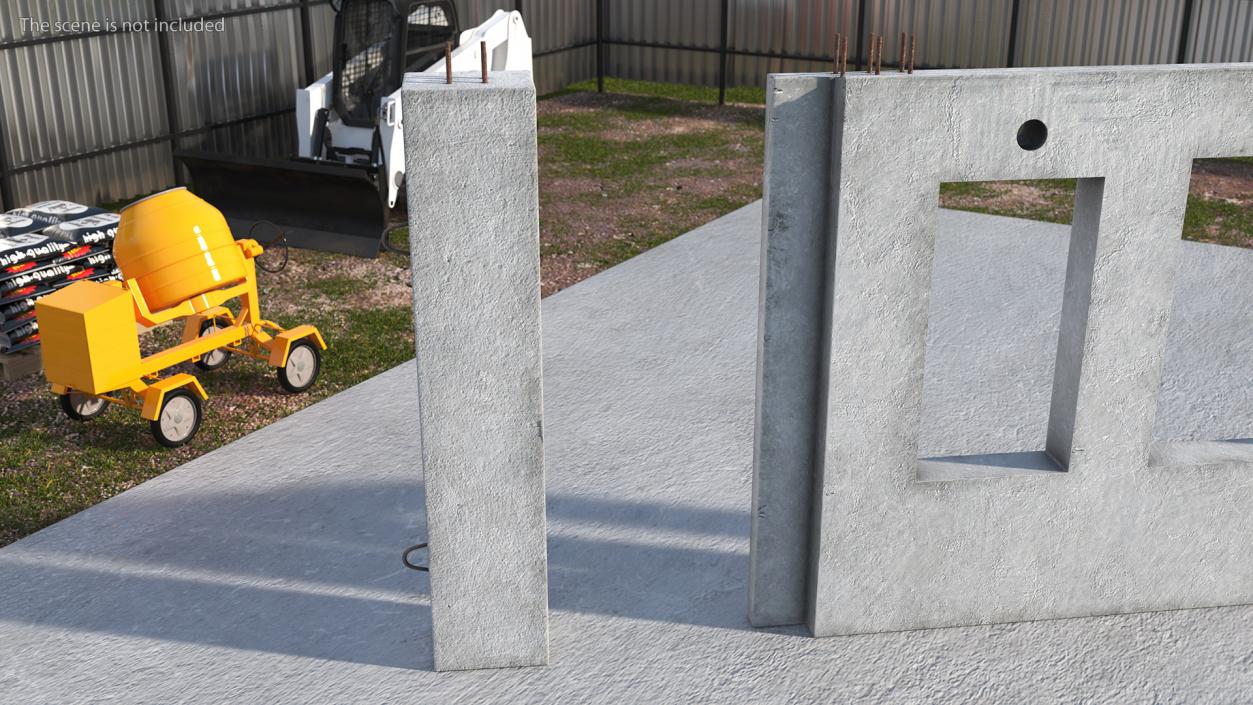 3D Precast Concrete Panels Collection 3