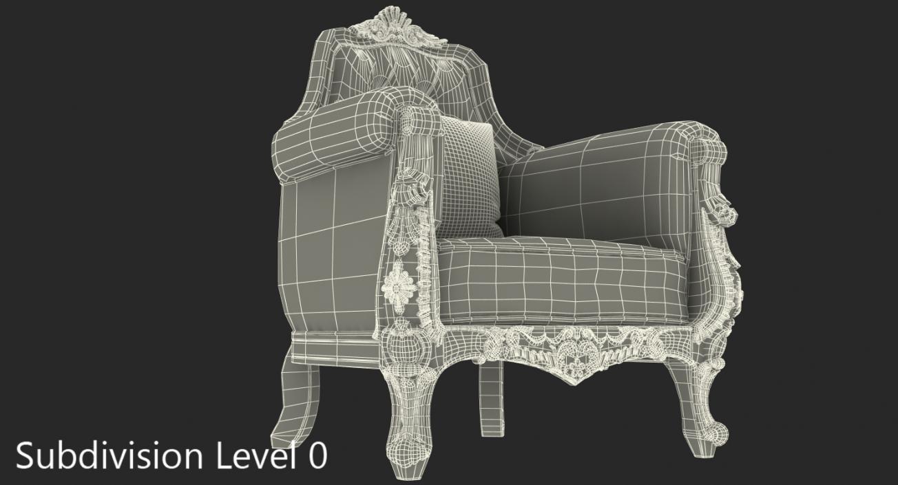 3D Throne Chair Small model