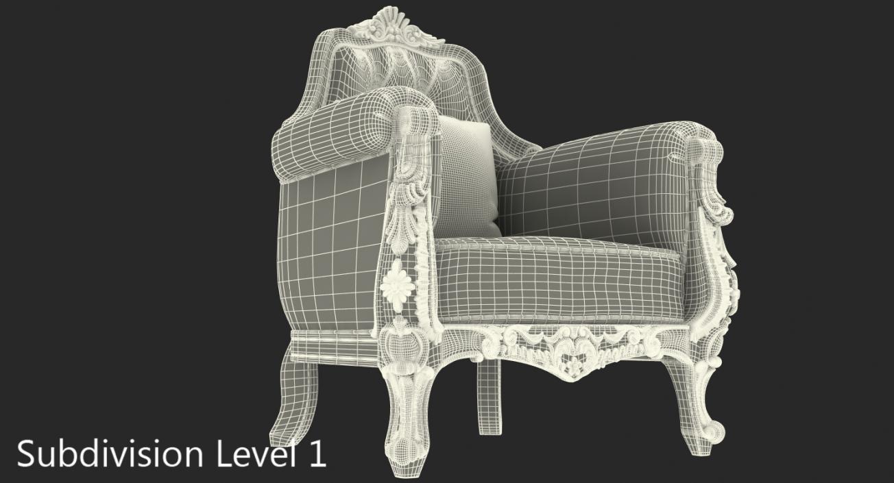 3D Throne Chair Small model