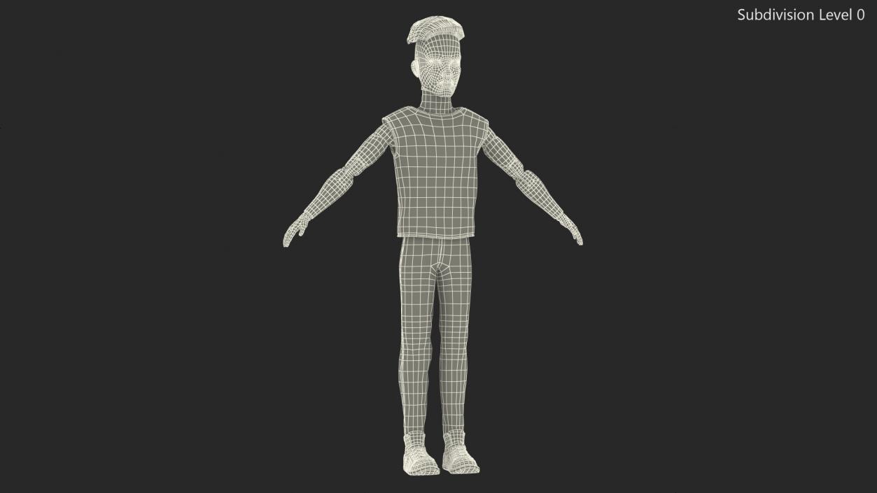 Ken Doll Dressed T-pose Fur 3D