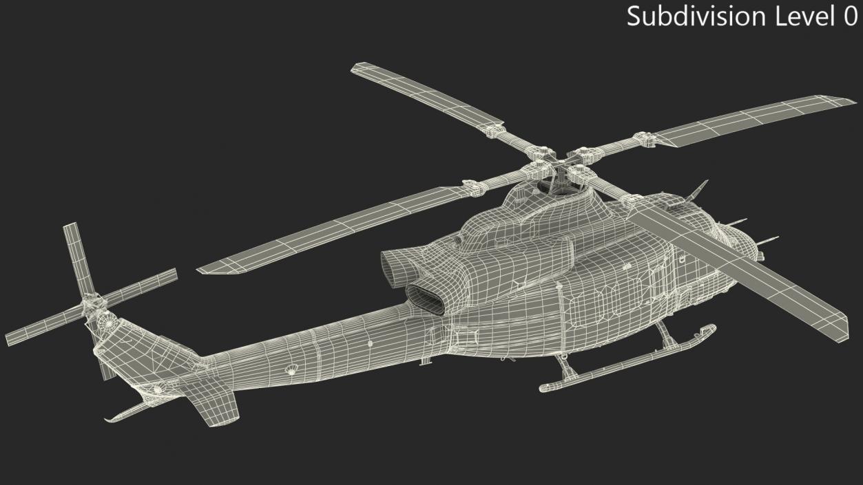 Bell Venom Helicopter Rigged for Maya 3D