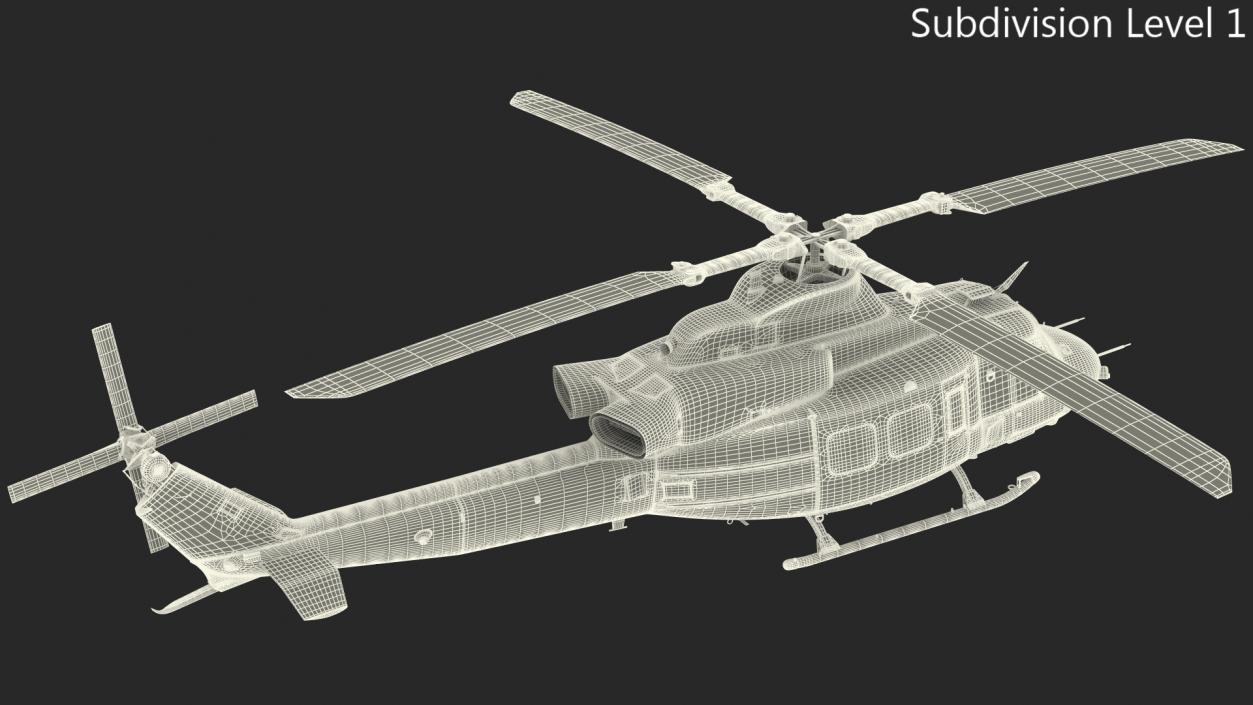 Bell Venom Helicopter Rigged for Maya 3D