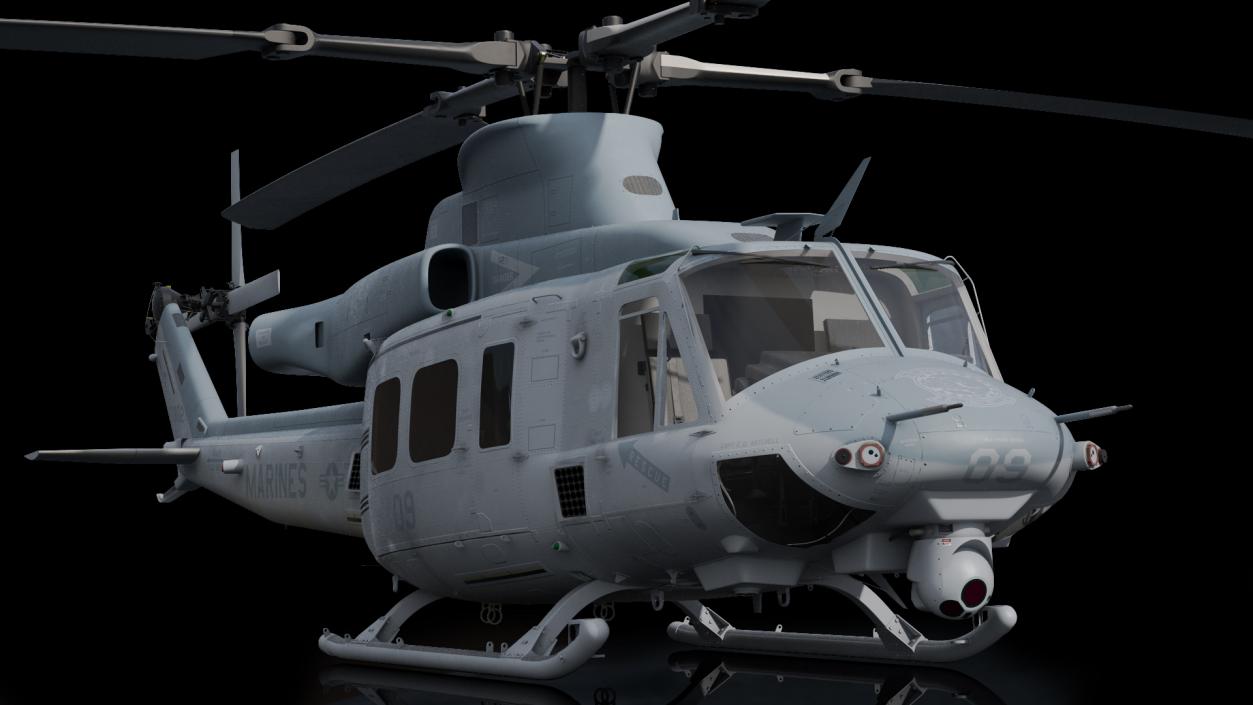 Bell Venom Helicopter Rigged for Maya 3D