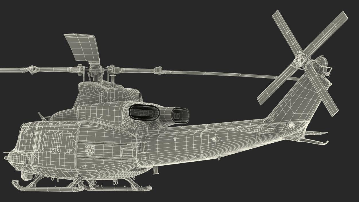 Bell Venom Helicopter Rigged for Maya 3D