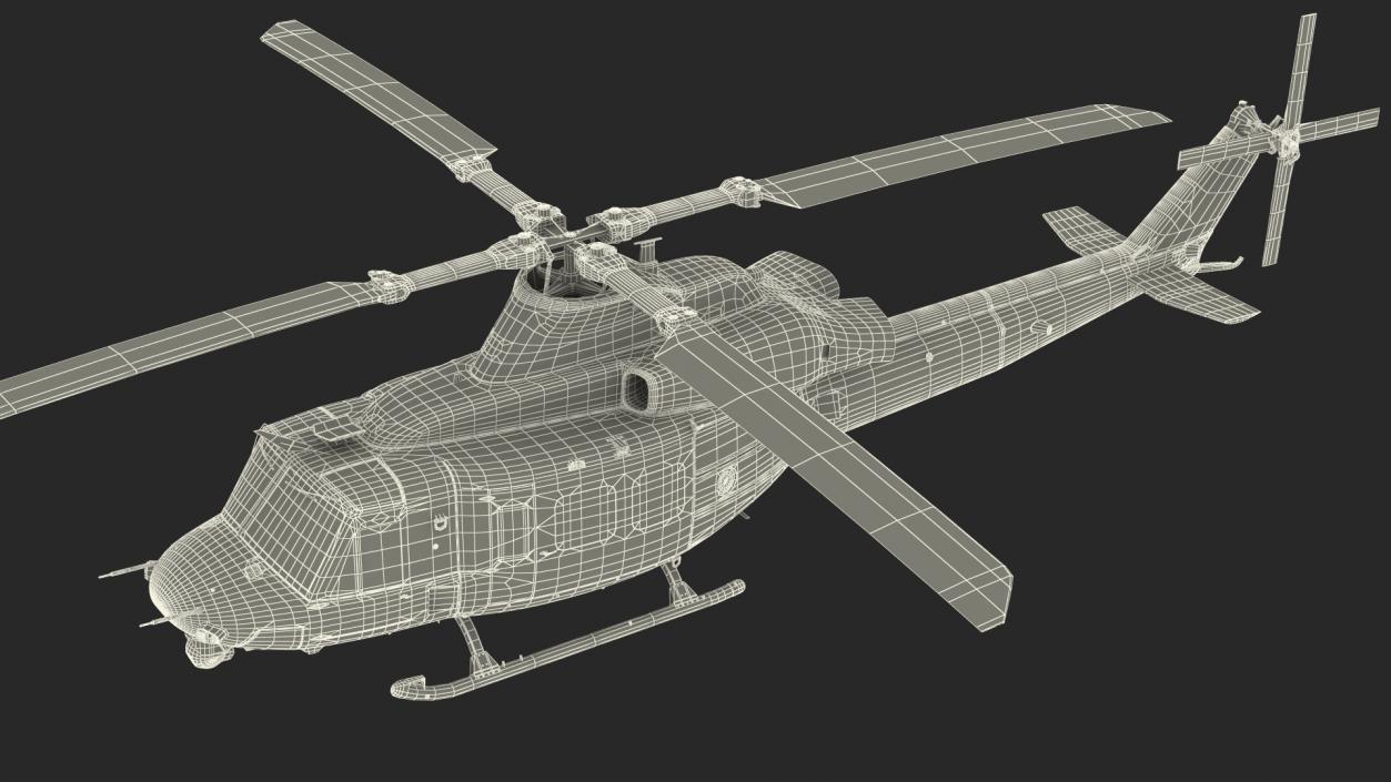 Bell Venom Helicopter Rigged for Maya 3D