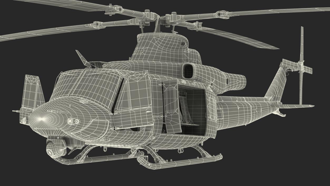 Bell Venom Helicopter Rigged for Maya 3D