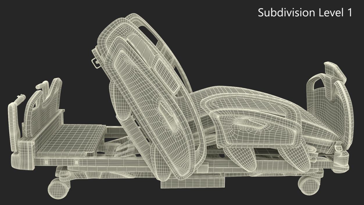 Smart Medical Bed Fowlers Position 3D model