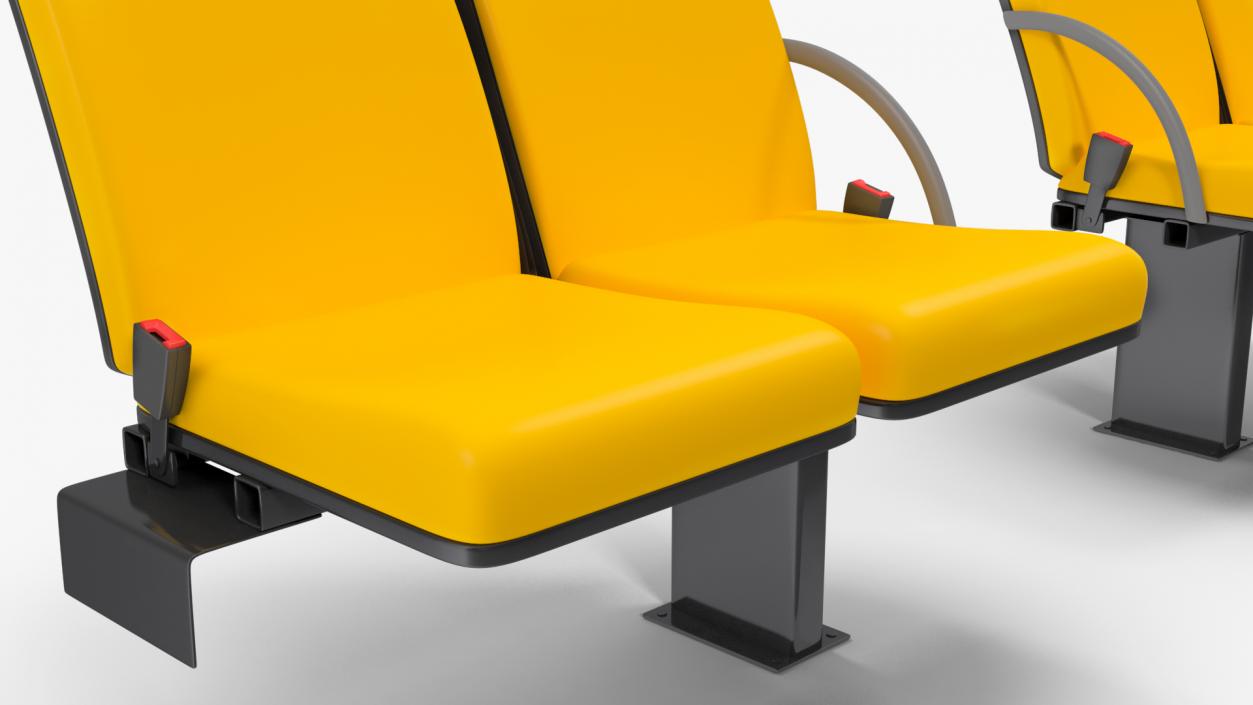 Bus Passenger Seats Left and Right Side 3D model