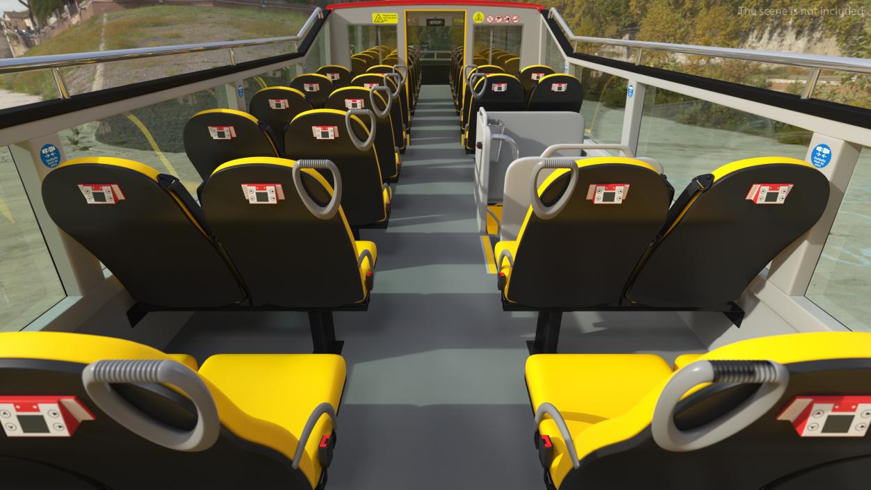 Bus Passenger Seats Left and Right Side 3D model