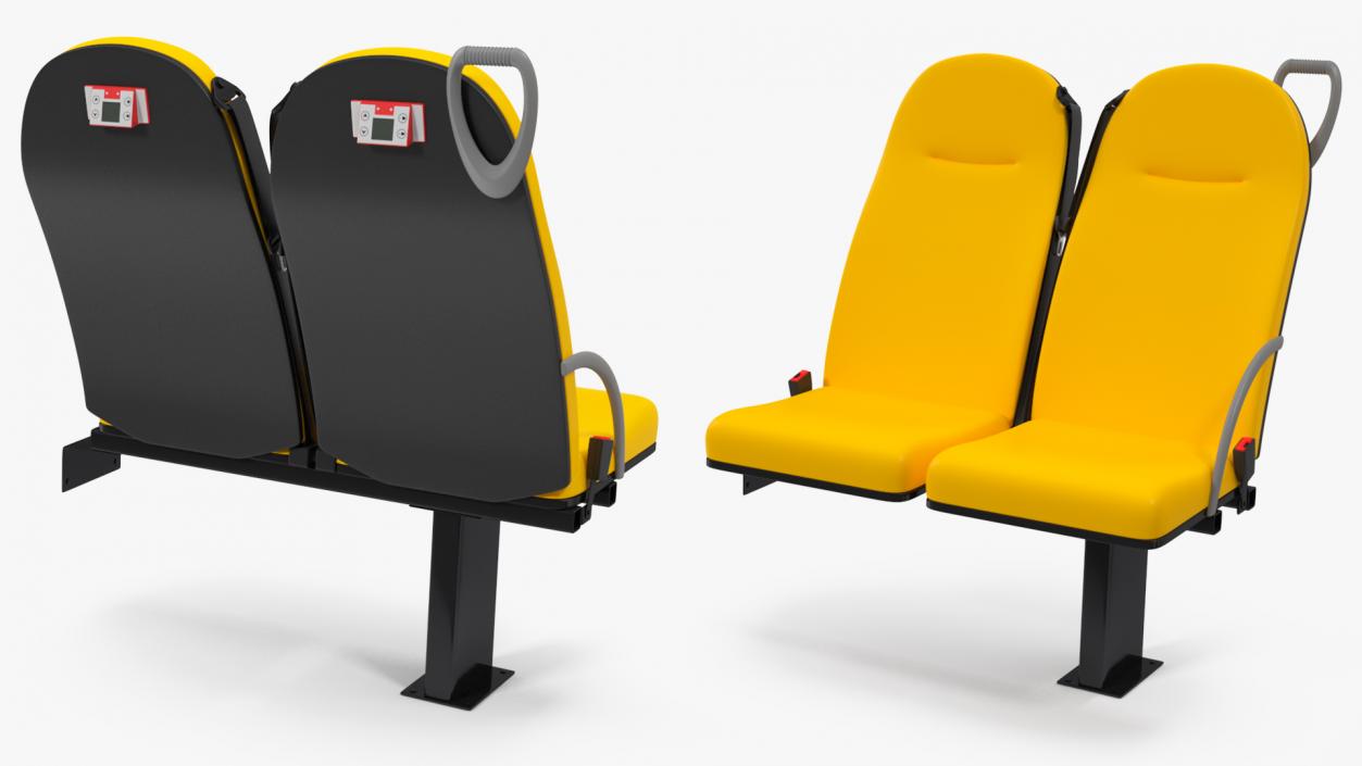 Bus Passenger Seats Left and Right Side 3D model