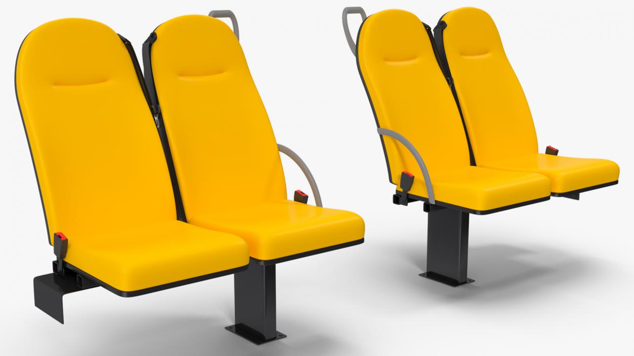 Bus Passenger Seats Left and Right Side 3D model