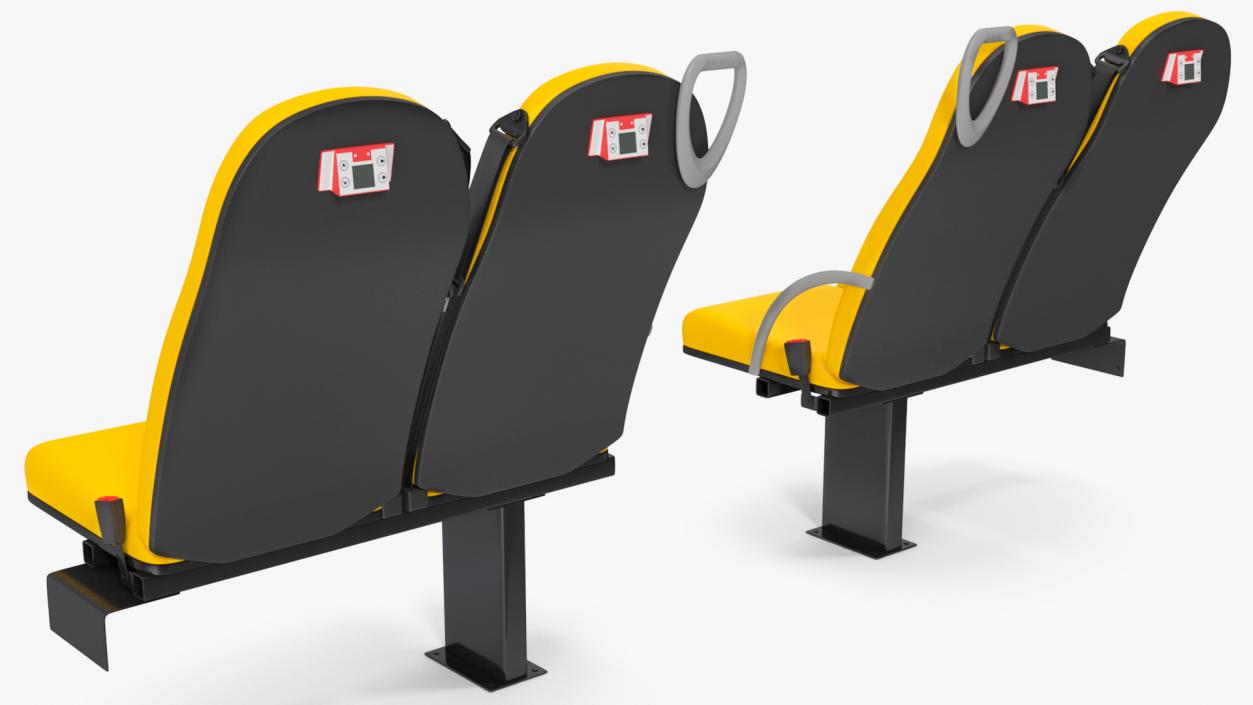 Bus Passenger Seats Left and Right Side 3D model