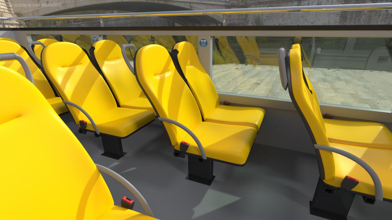 Bus Passenger Seats Left and Right Side 3D model