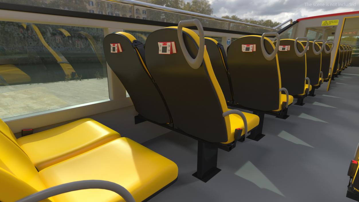 Bus Passenger Seats Left and Right Side 3D model