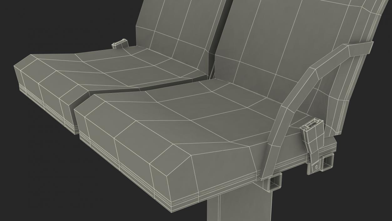 Bus Passenger Seats Left and Right Side 3D model