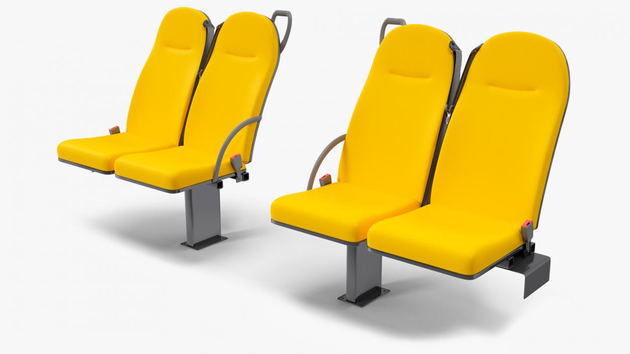 Bus Passenger Seats Left and Right Side 3D model