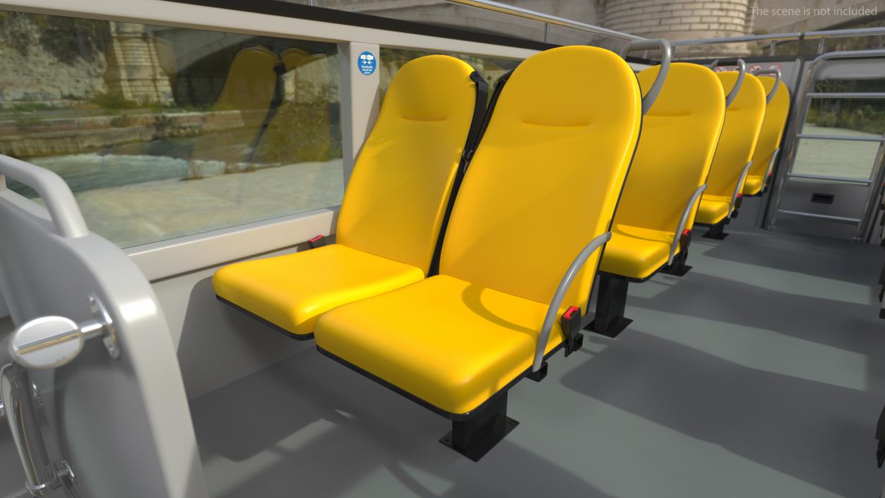 Bus Passenger Seats Left and Right Side 3D model