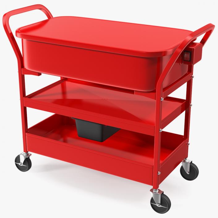 3D Goplus 20 Gallon Mobile Parts Washer Cart