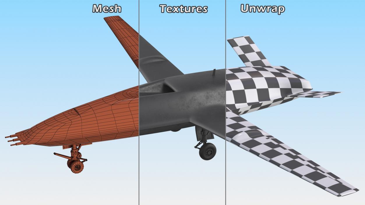 3D UAV Rigged 7 Collection model