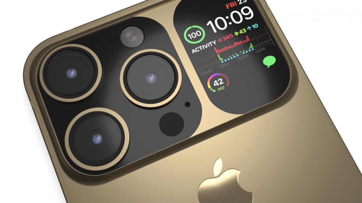 Apple iPhone Flip Luxe Gold Rigged 3D model