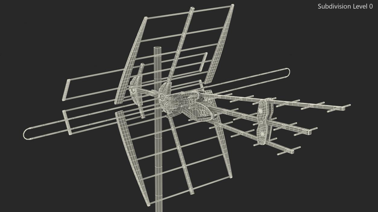 3D Televes DAT BOSS MIX Amplified Antenna model