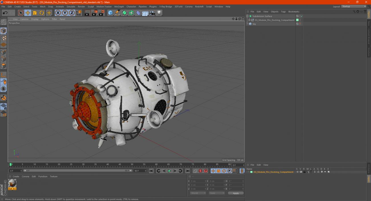 3D model ISS Module Pirs Docking Compartment