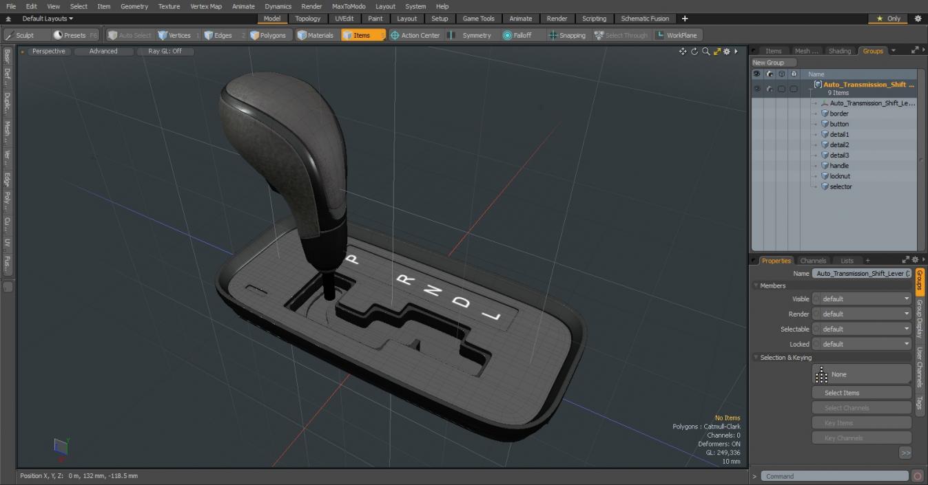 Auto Transmission Shift Lever 3D model