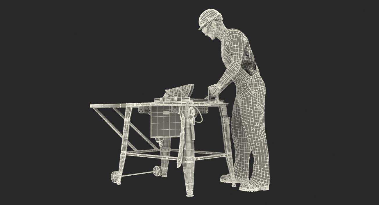 3D Workman with Circular Saw Generic model