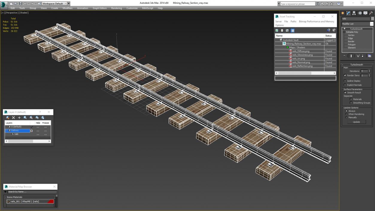 Mining Railway Section 3D