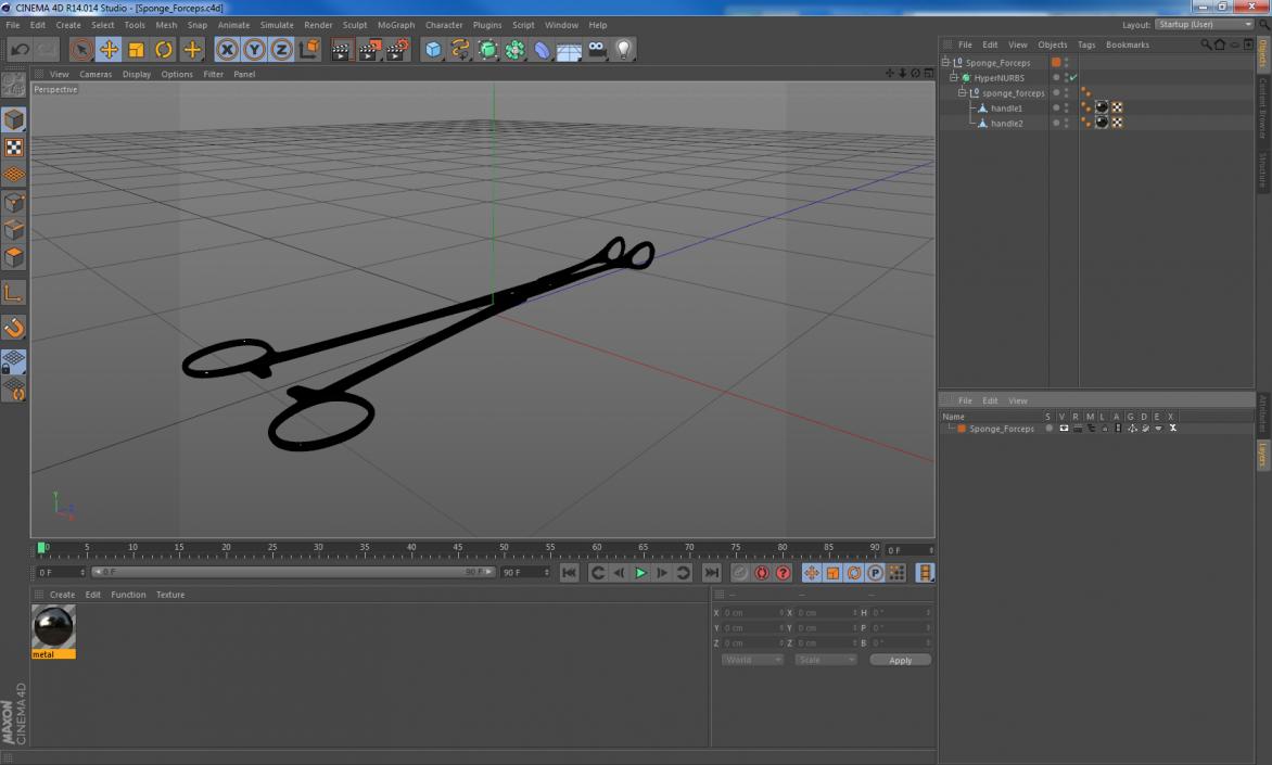 Sponge Forceps 3D model