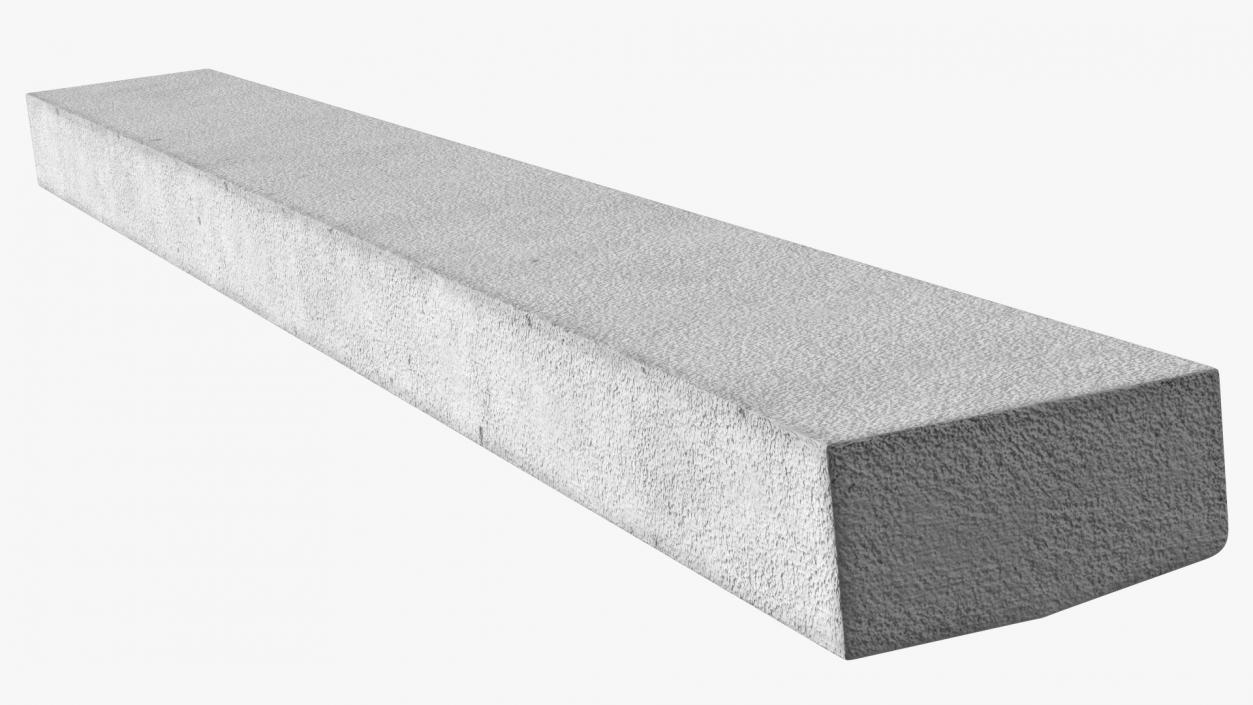 3D Concrete Curb 3m