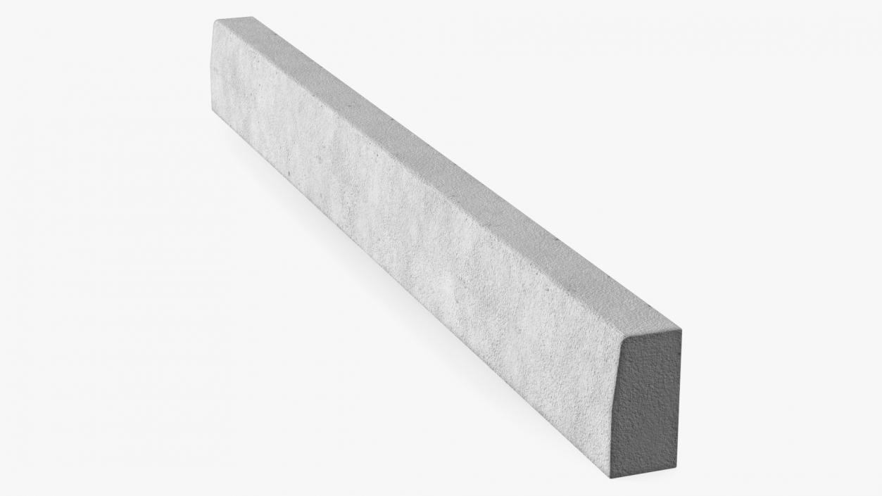 3D Concrete Curb 3m