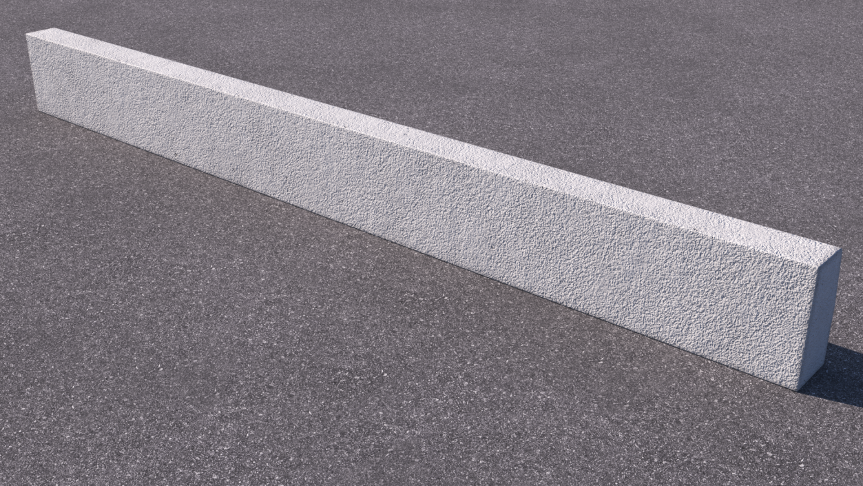 3D Concrete Curb 3m