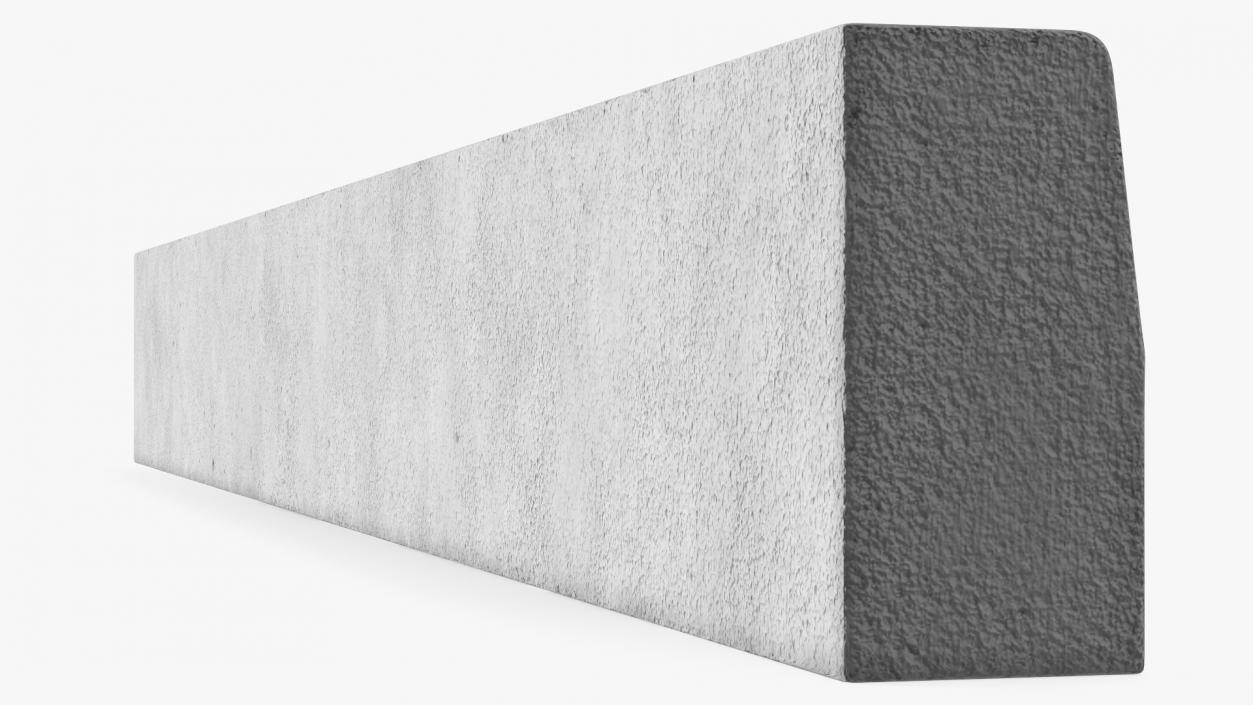 3D Concrete Curb 3m