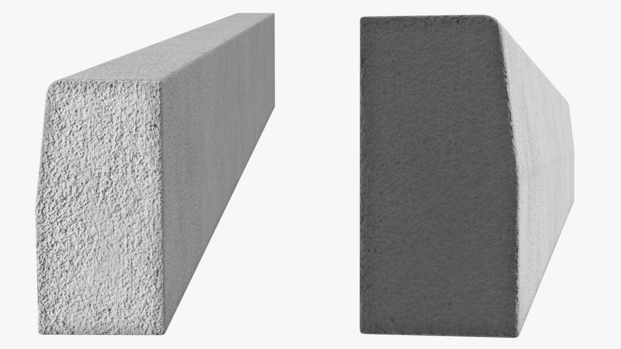 3D Concrete Curb 3m