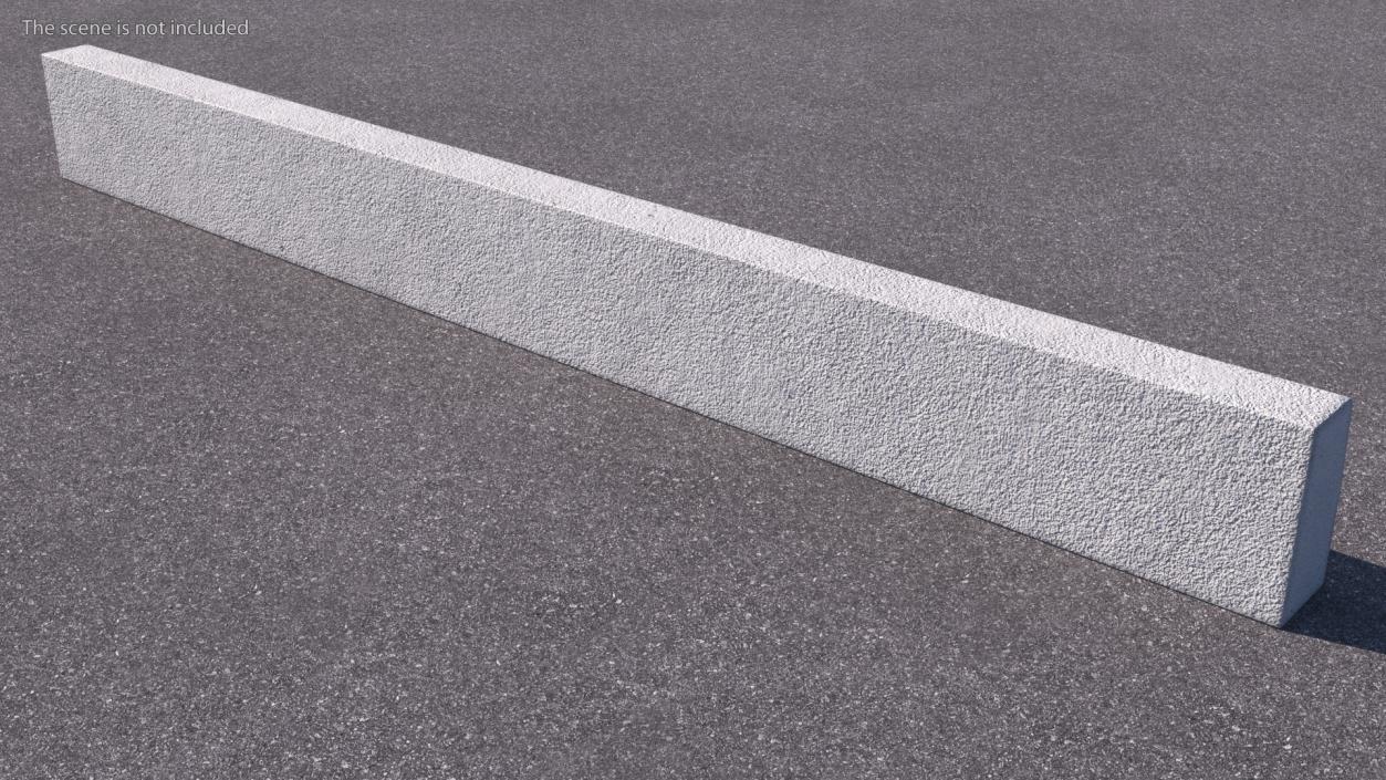 3D Concrete Curb 3m