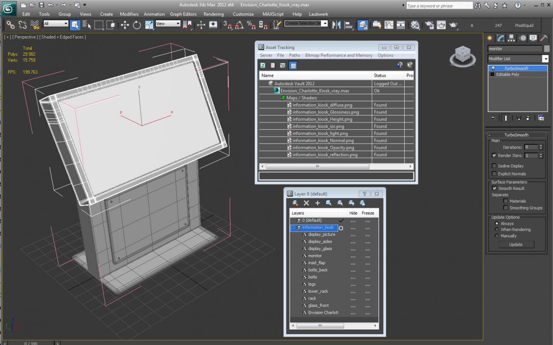 Envision Charlotte Kiosk 3D model