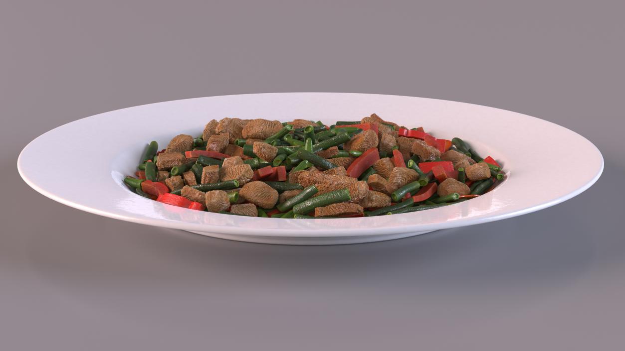 Chicken Fried Vegetables 3D model