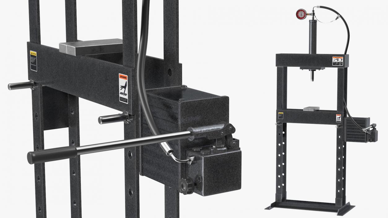 3D Manual Hydraulic Bench Press model