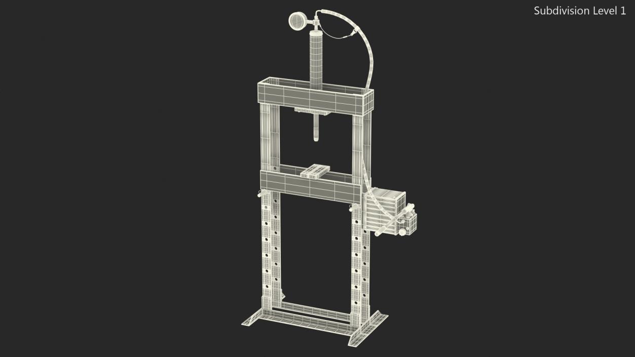 3D Manual Hydraulic Bench Press model