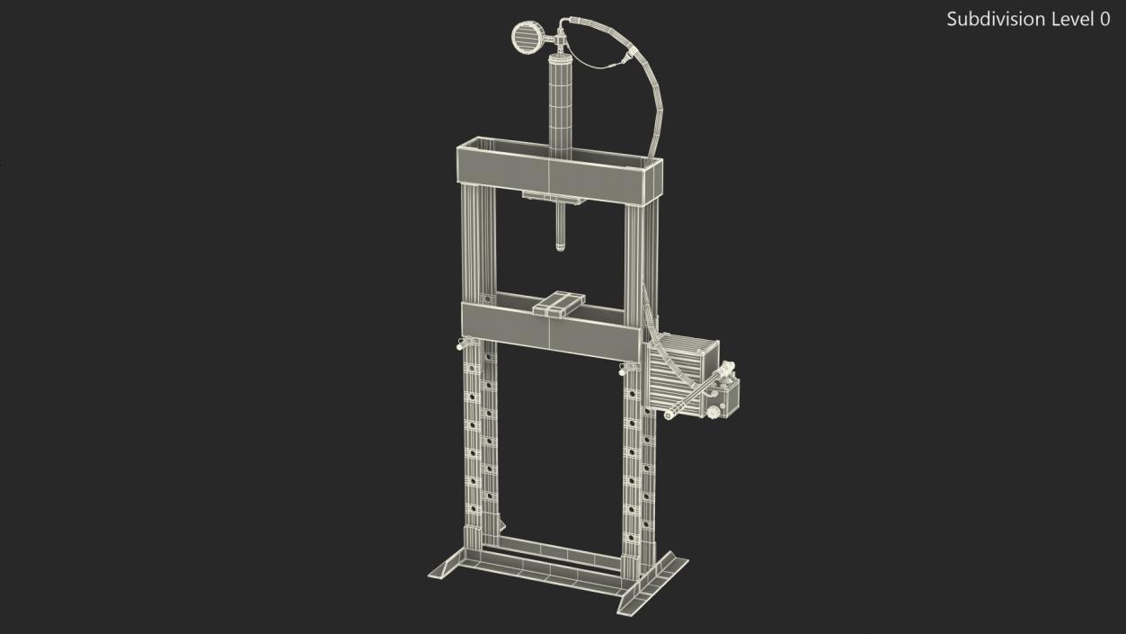 3D Manual Hydraulic Bench Press model