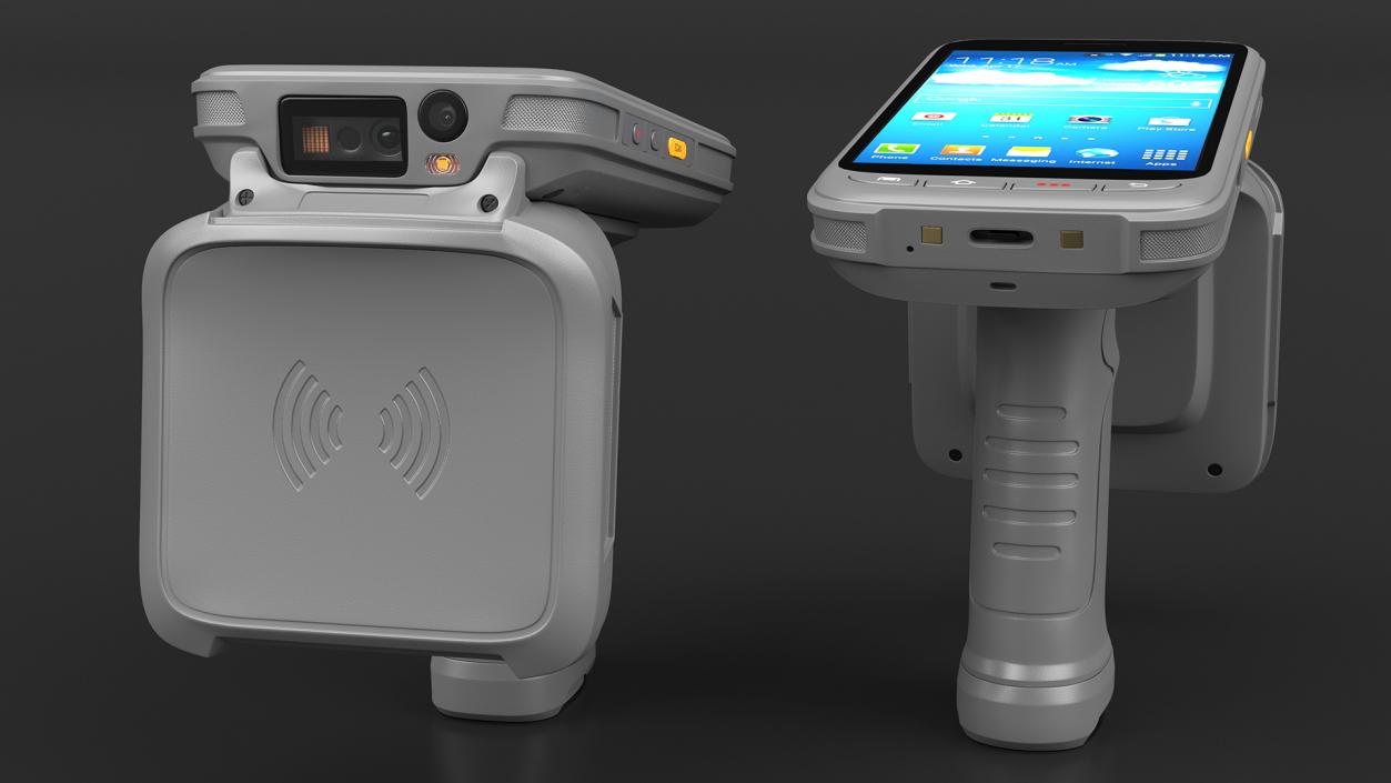 3D Wireless RFID Scanner with Barcode Reader