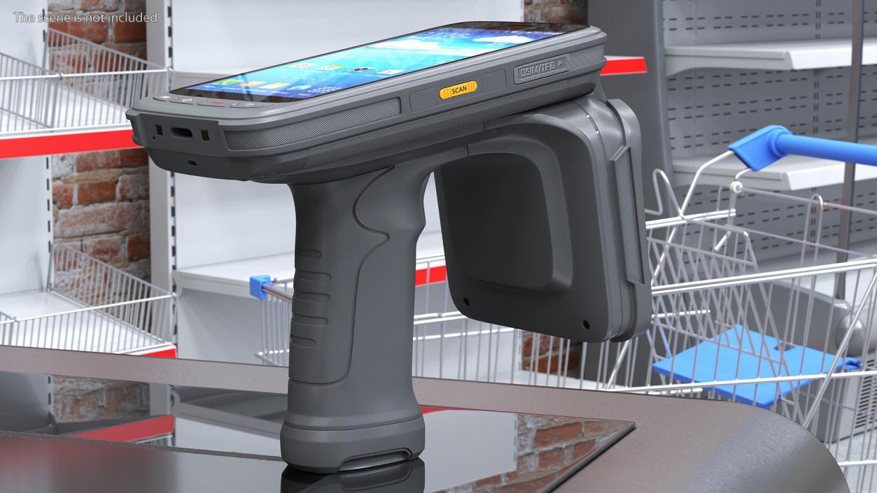 3D Wireless RFID Scanner with Barcode Reader