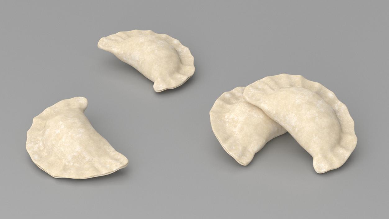 3D Vareniki Dumpling Raw 2 model