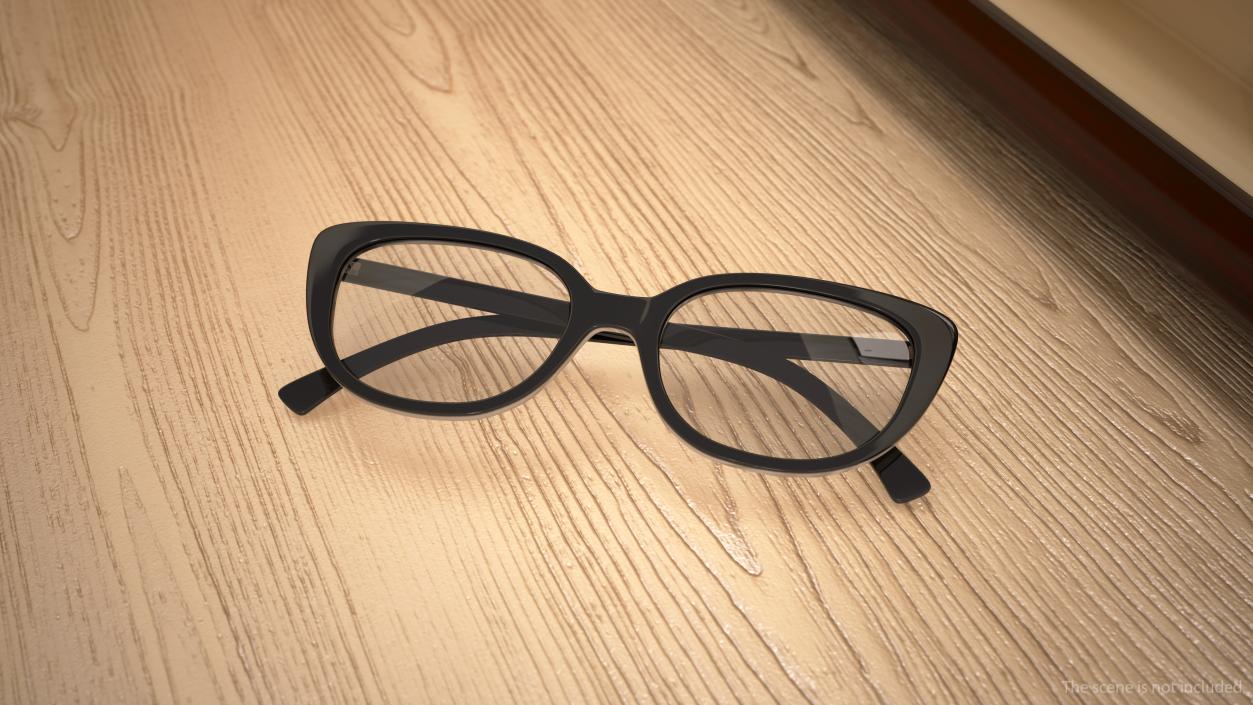 Glasses on Ebony Stand 3D