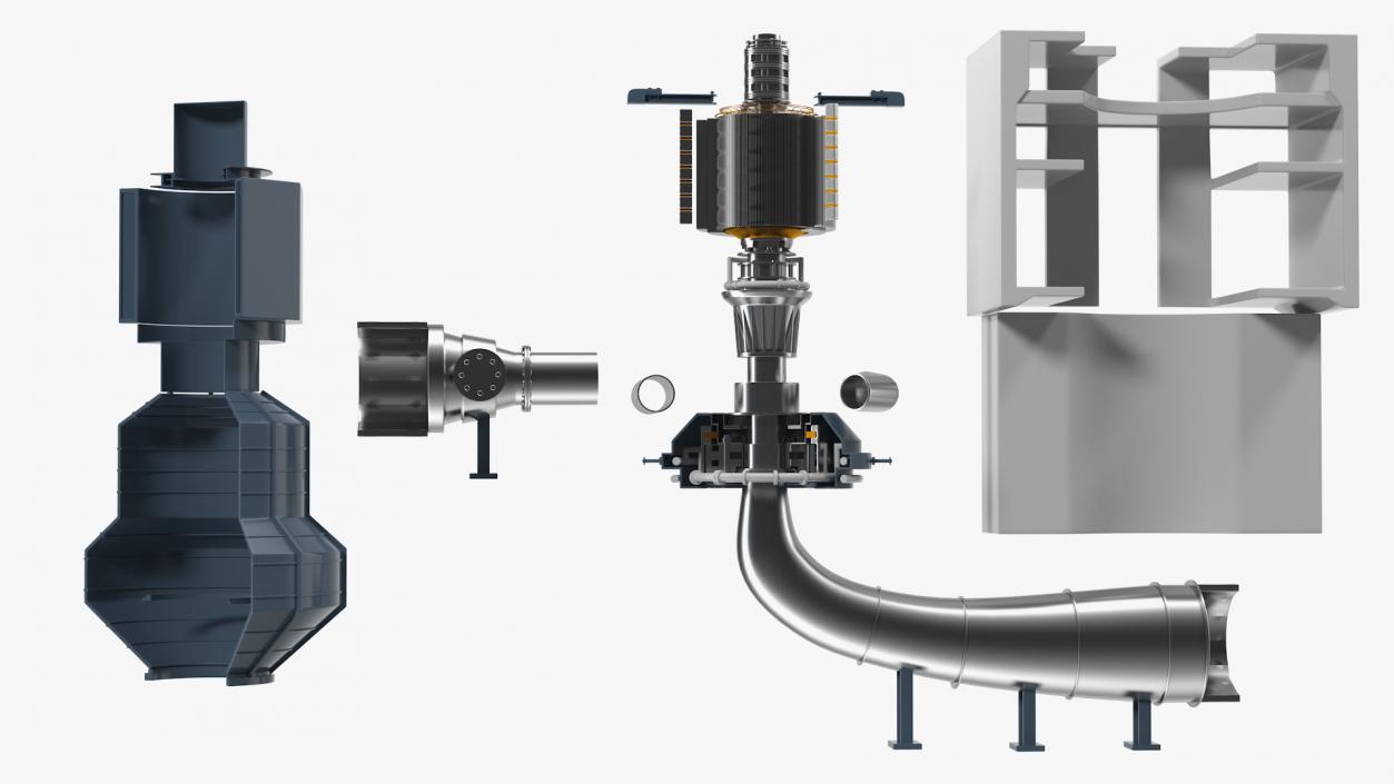 3D GE Variable Speed Hydro Generator model