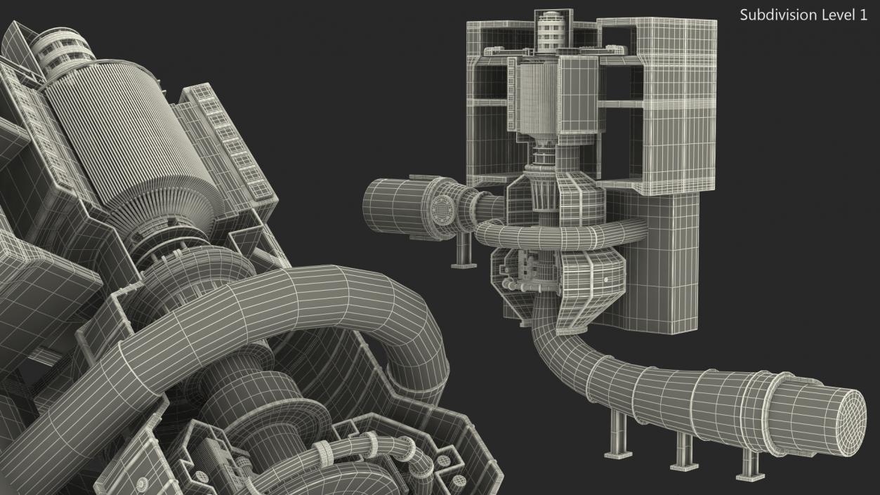 3D GE Variable Speed Hydro Generator model