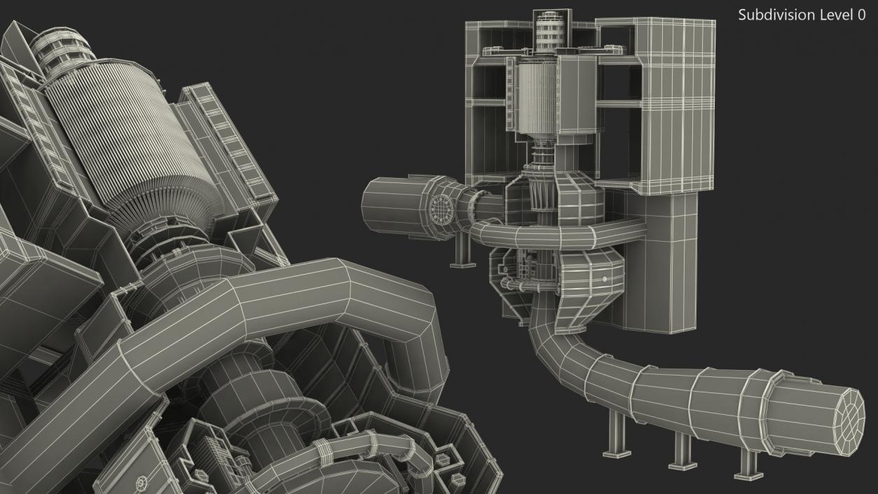 3D GE Variable Speed Hydro Generator model